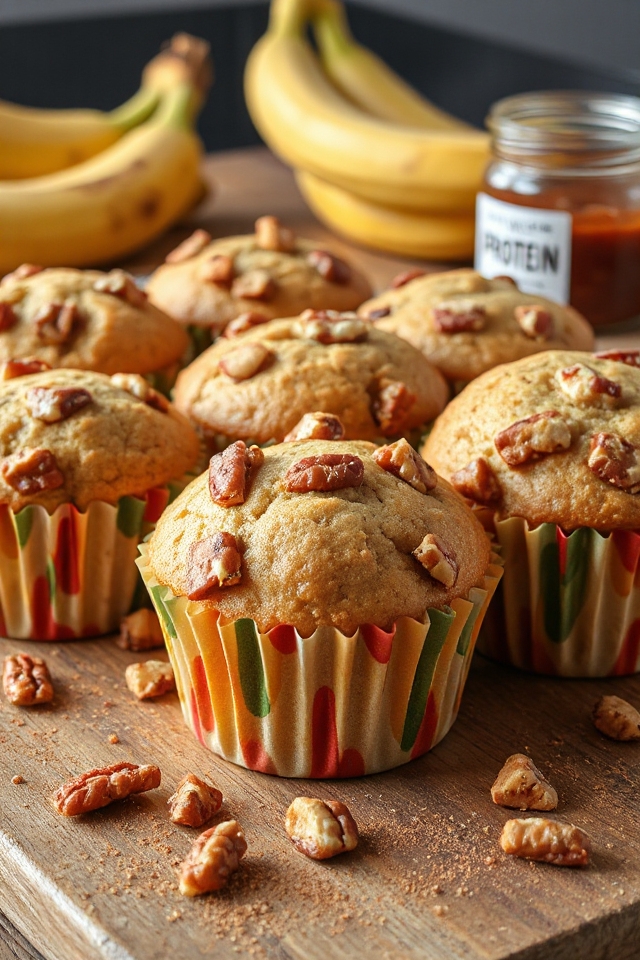 bake fluffy banana muffins