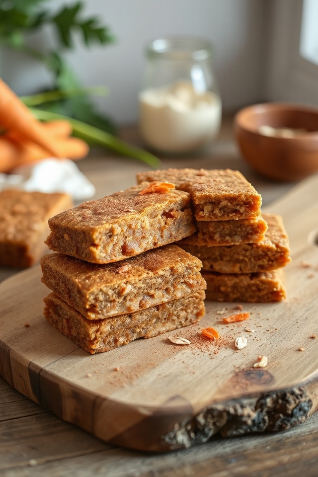 bake healthy carrot protein bars
