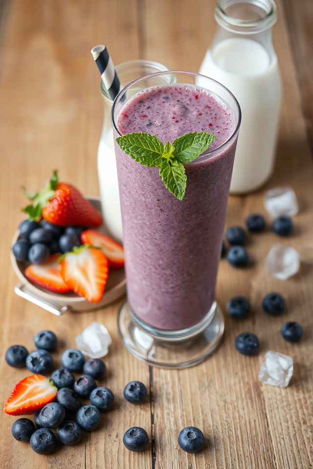 berry smoothie with protein