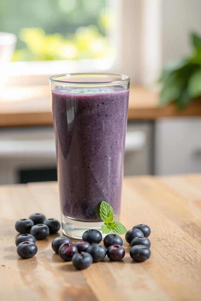 blend high protein blueberry smoothie