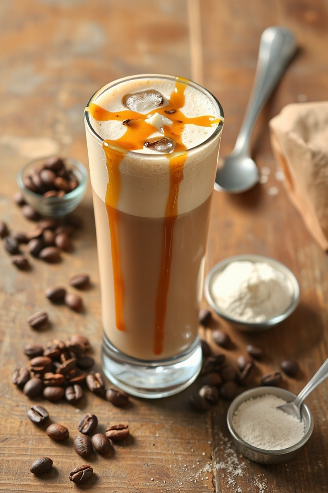 caramel latte protein drink