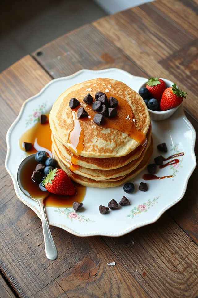choc chip protein pancakes recipe