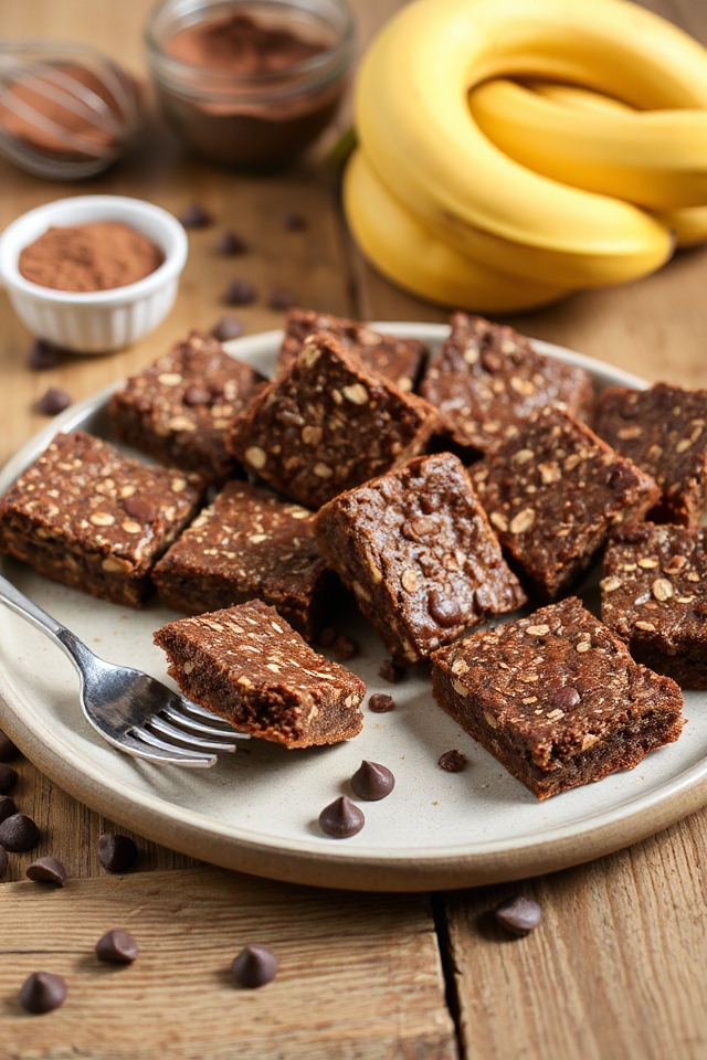 chocolate banana protein bars recipe