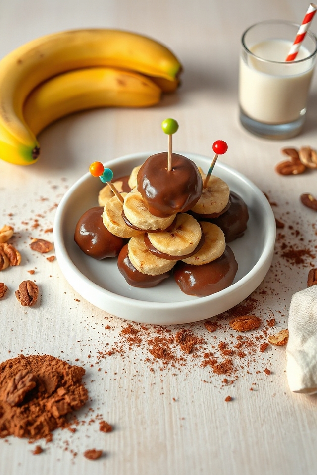 chocolate banana protein bites