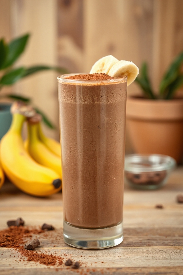 chocolate banana protein shake