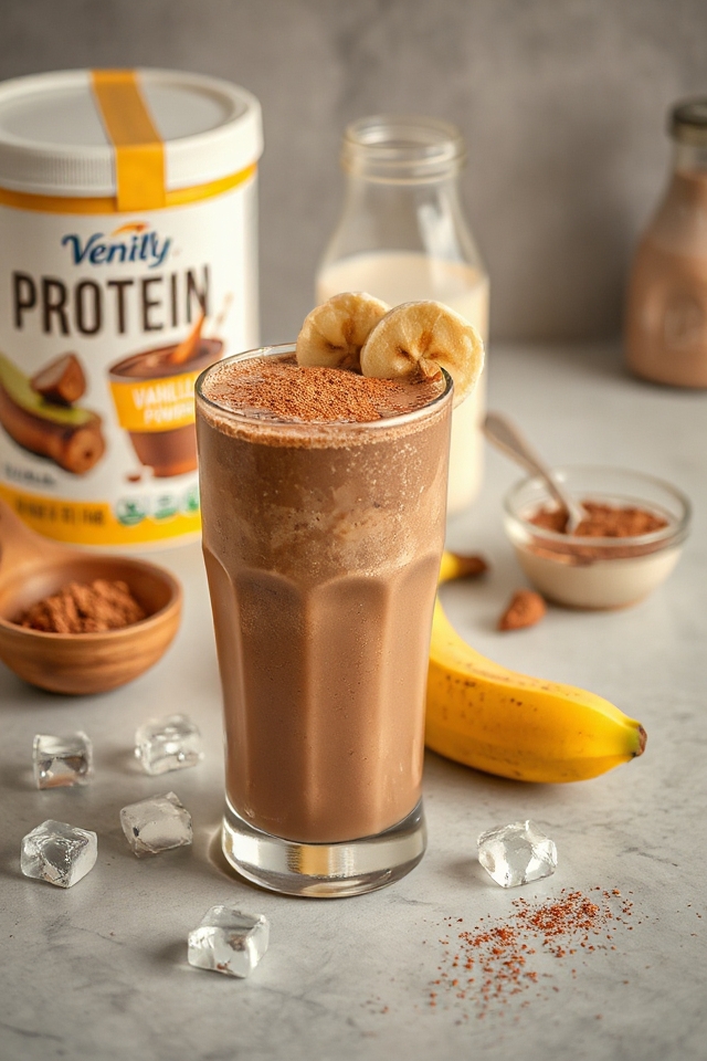chocolate banana protein shake