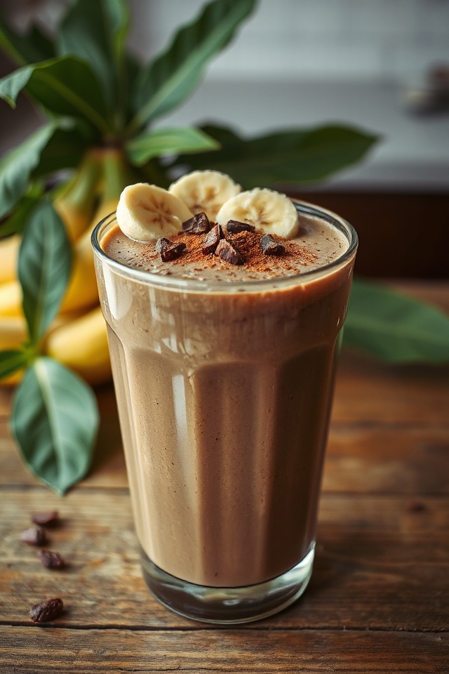 chocolate banana protein smoothie