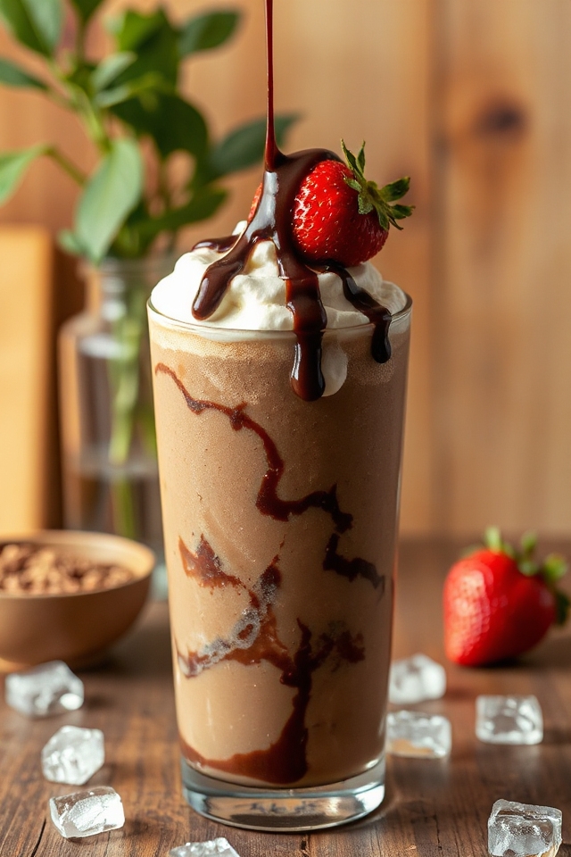 chocolate strawberry protein shake
