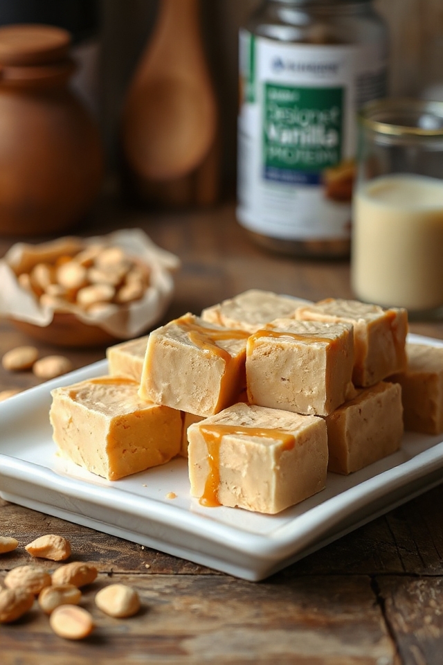 creamy protein peanut fudge