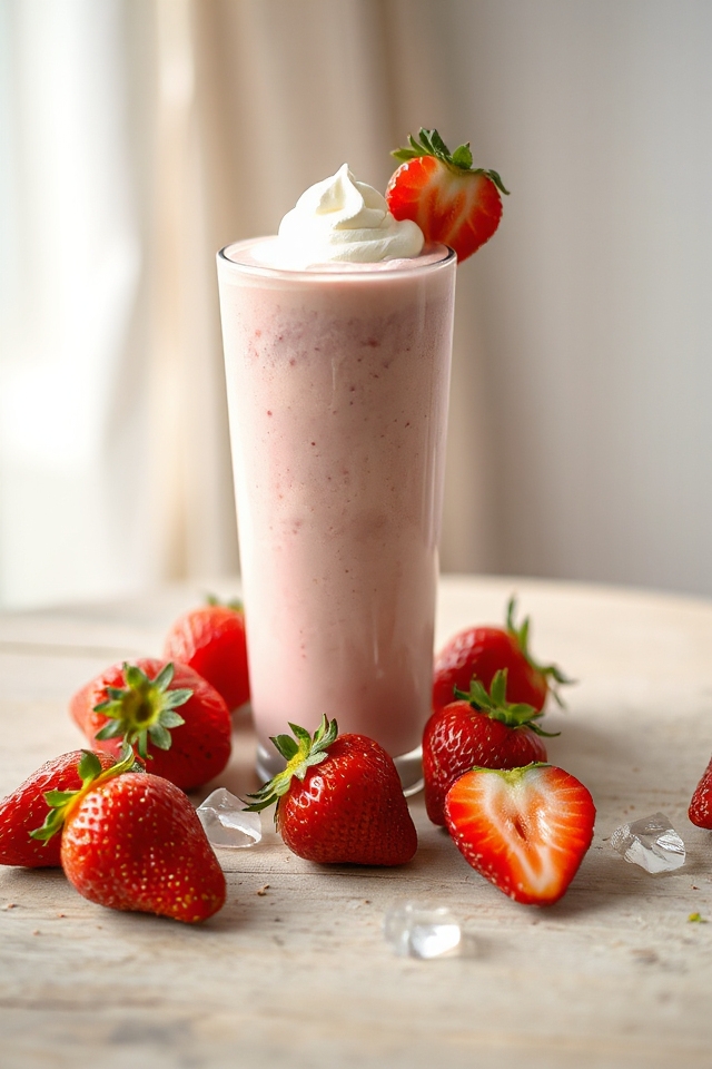 delicious strawberry protein shake