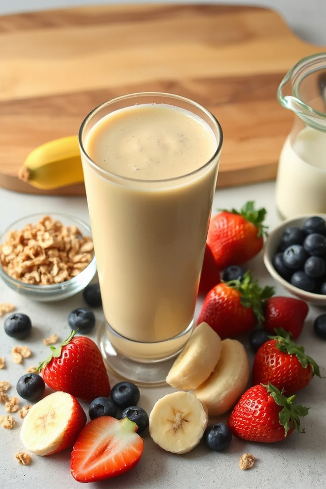 fruit yogurt protein smoothie