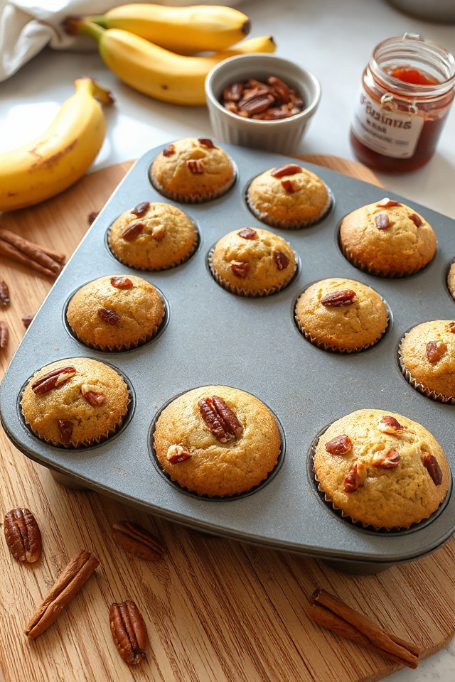 healthy banana protein muffins