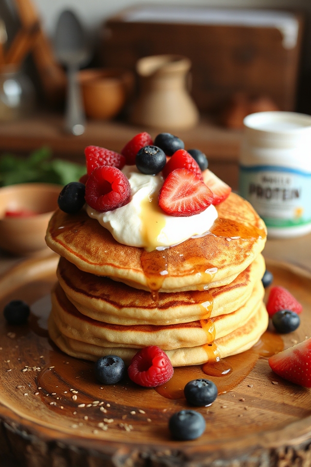 healthy flax protein pancakes