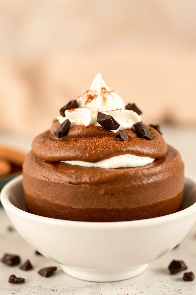 healthy protein chocolate mousse