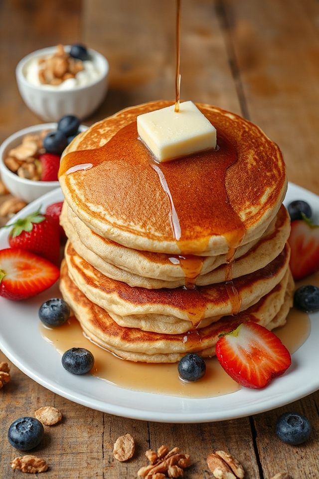 healthy whole wheat pancakes