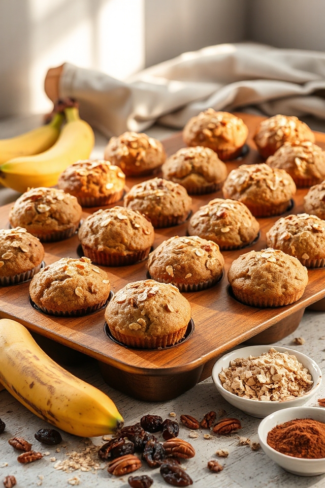 high protein banana muffins