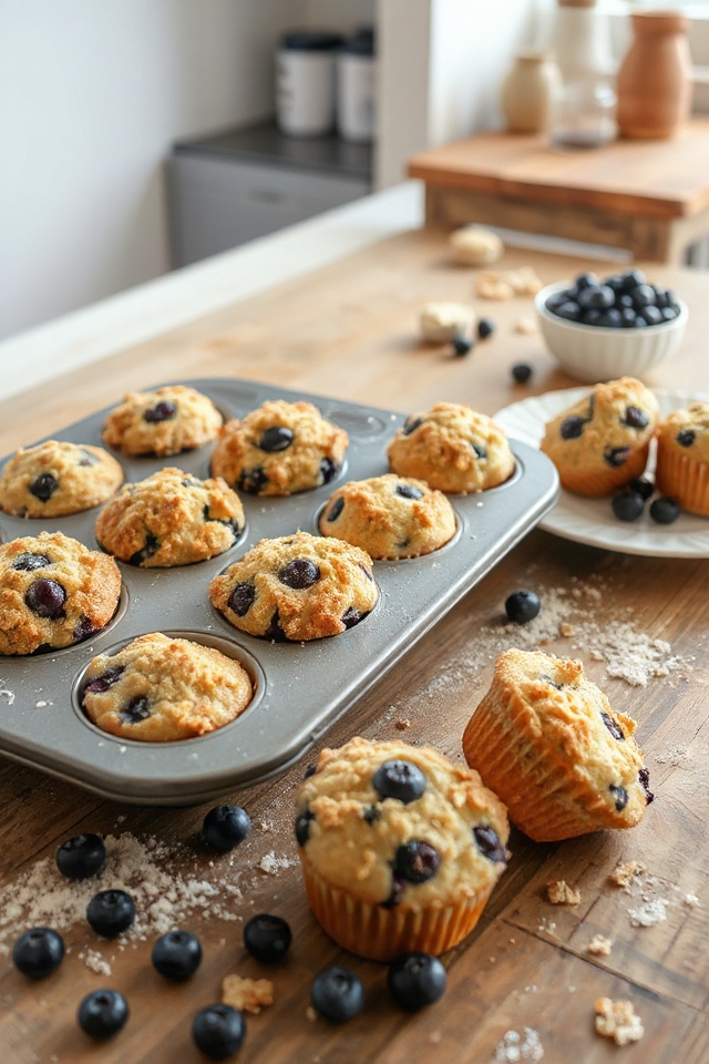 high protein blueberry muffins