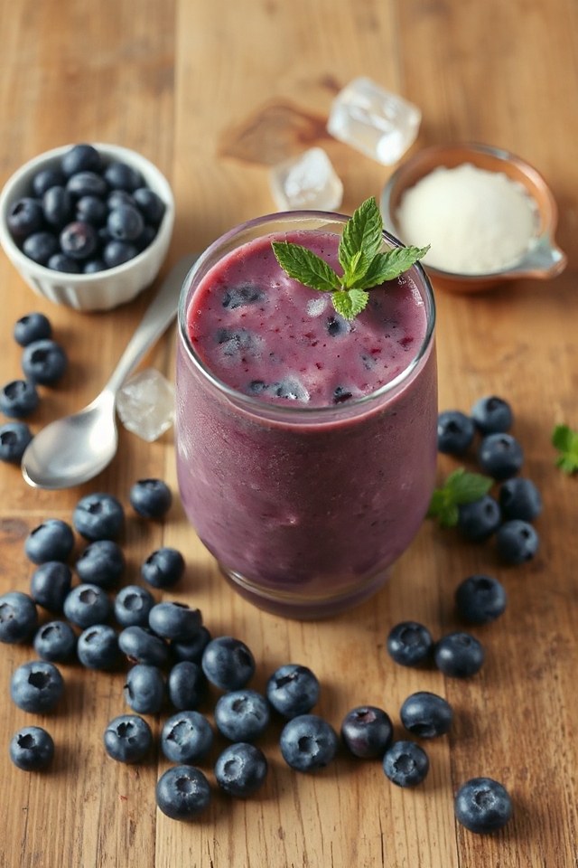 high protein blueberry smoothie recipe