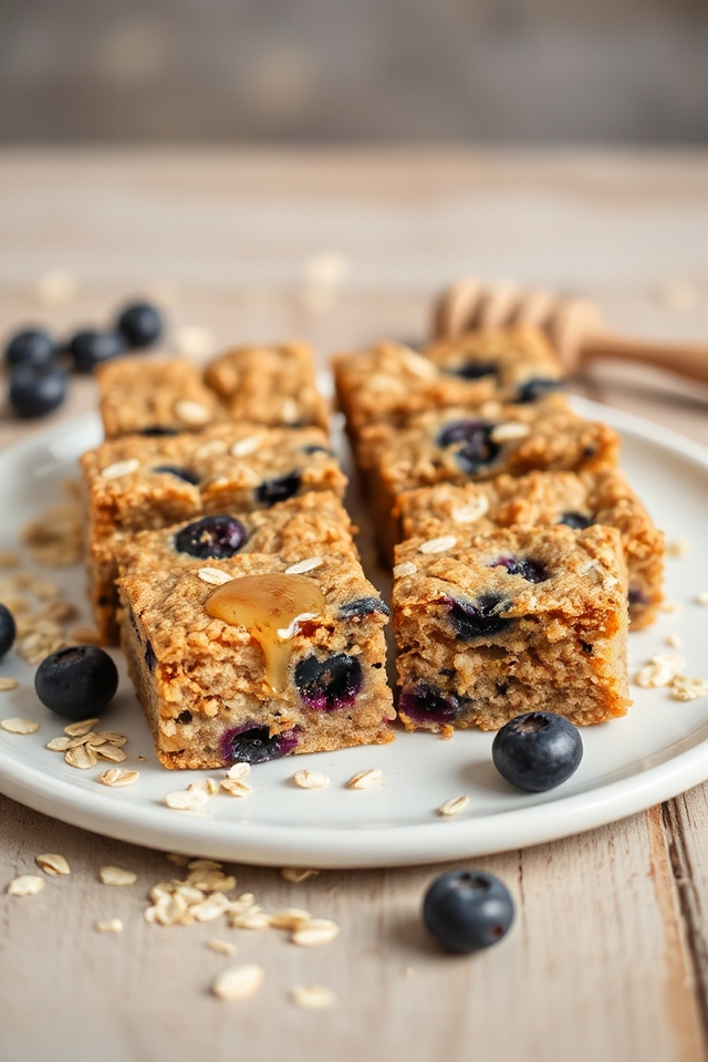 homemade blueberry protein bars