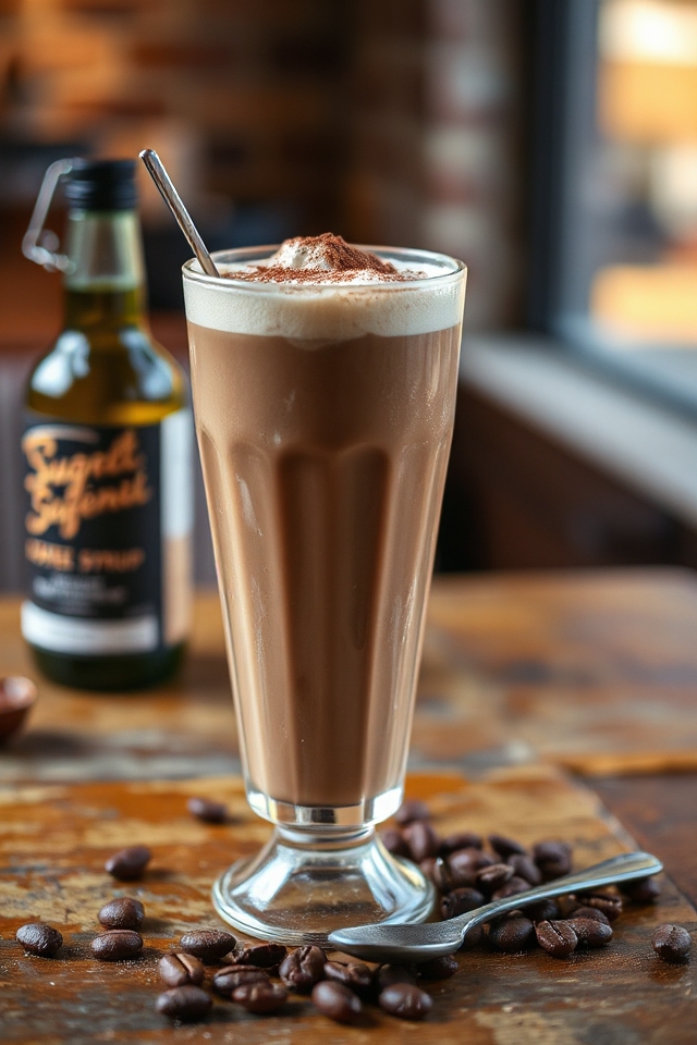 homemade iced mocha latte