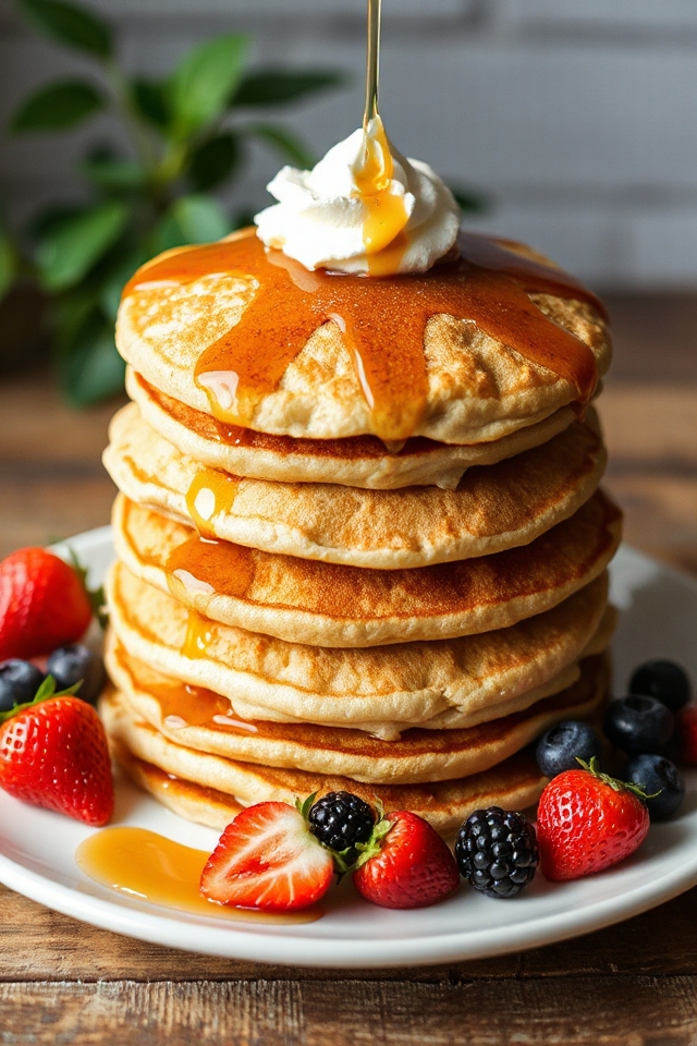 make fluffy whole wheat pancakes