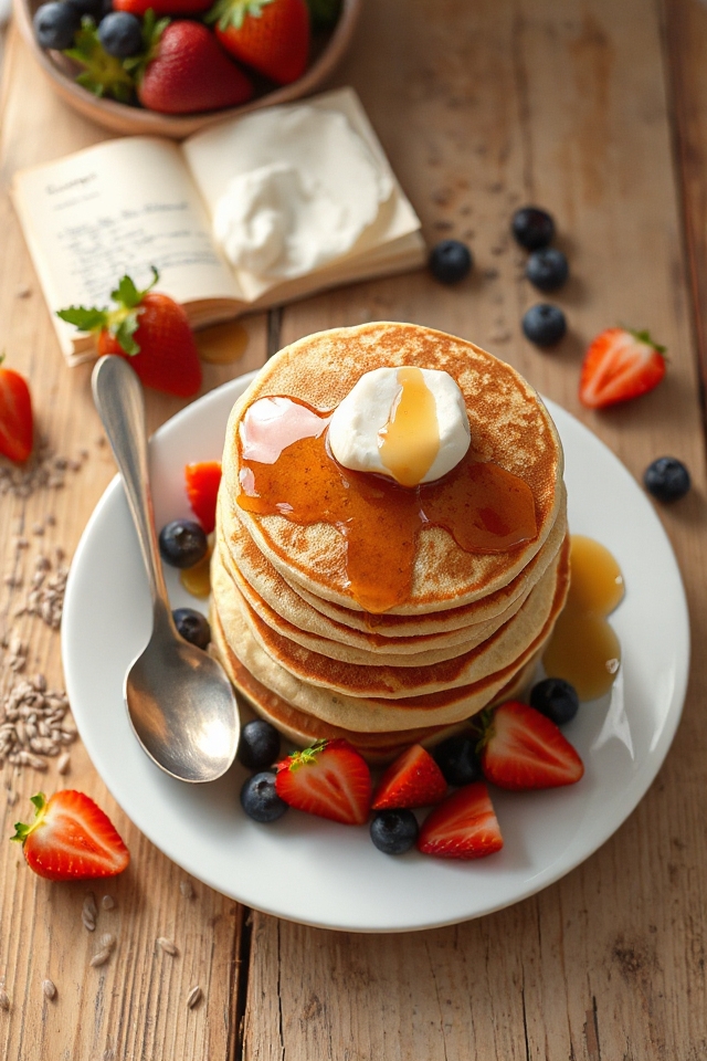 nutritious flaxseed protein pancakes