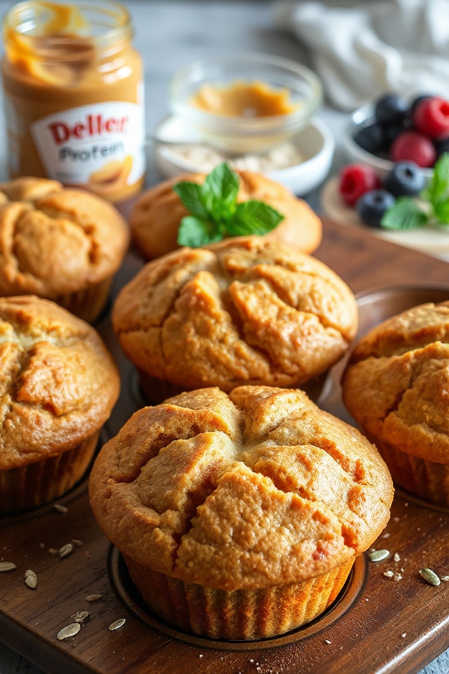 peanut butter protein muffins