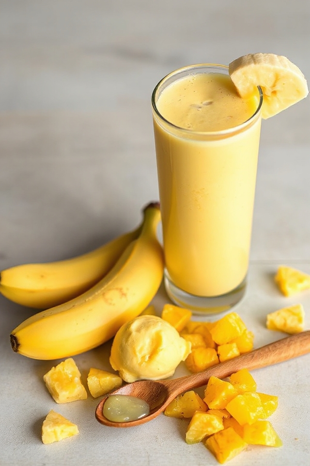 pineapple banana protein smoothie