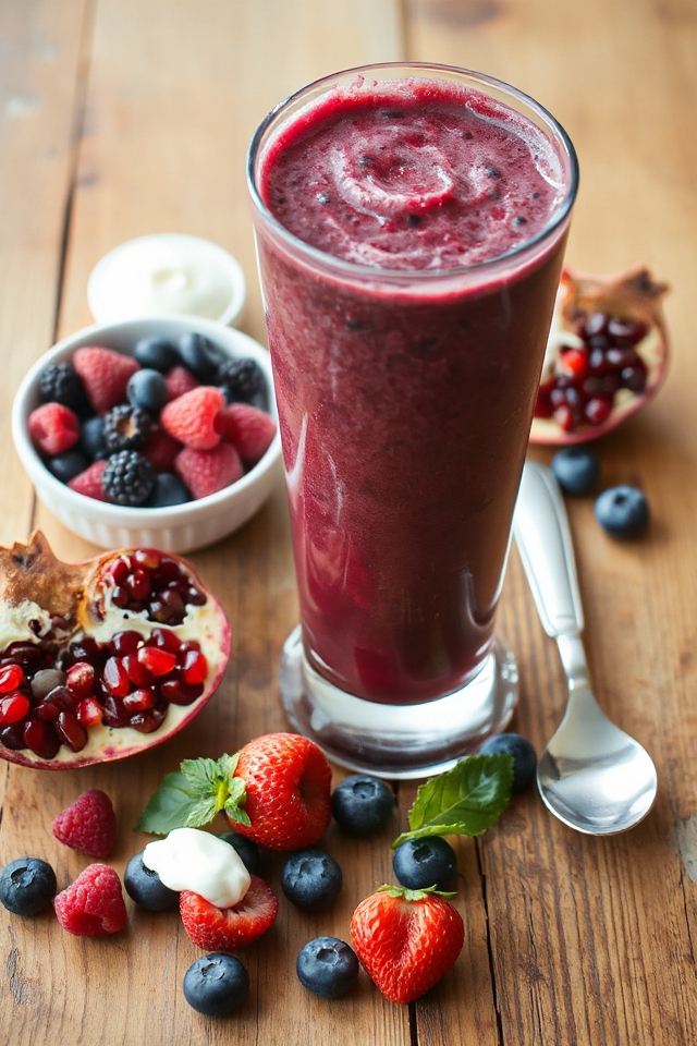 pomegranate berry protein smoothie