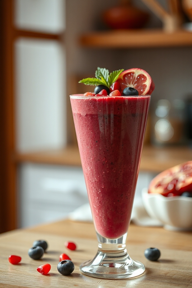 pomegranate berry protein smoothie