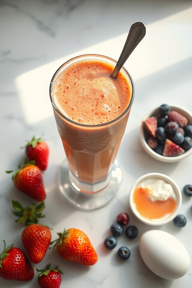 protein packed fruit smoothie