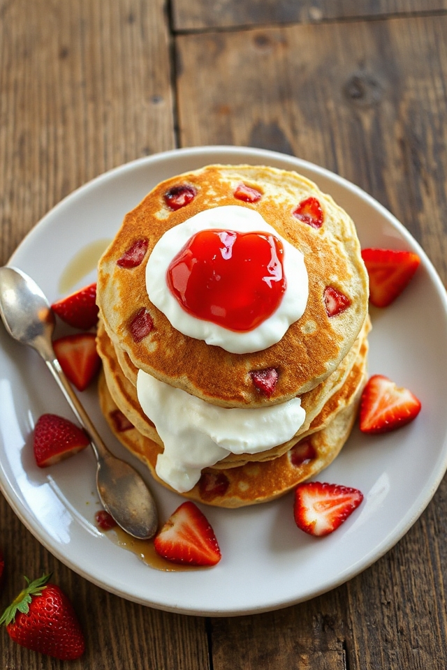 protein packed fruity pancakes