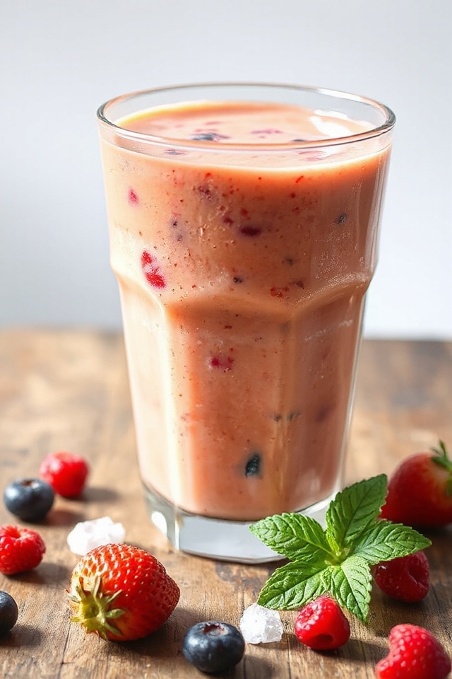 protein rich orange berry smoothie