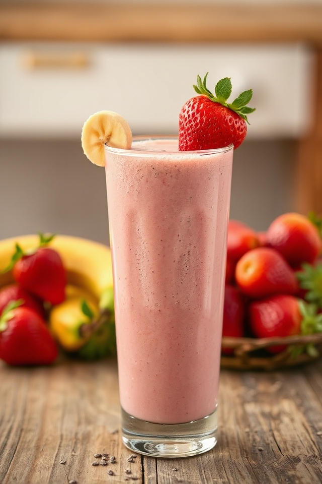 strawberry banana protein shake