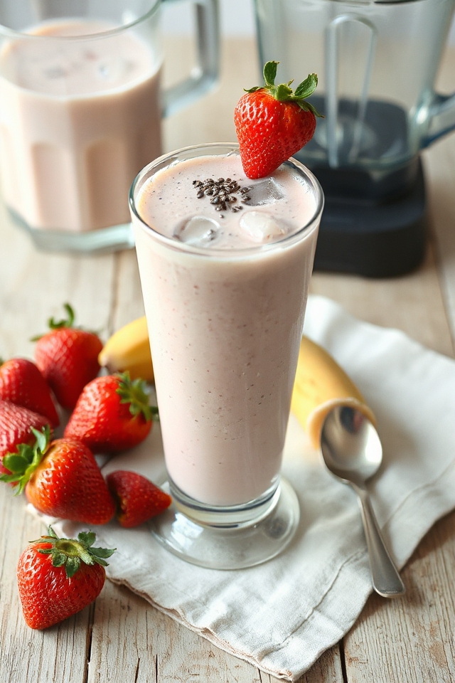 strawberry banana protein shake